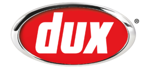 Dux logo for hot water systems and hot water heaters, Bribie Island