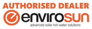 Authorised dealer logo for advanced solar hot water systems, Bribie Island