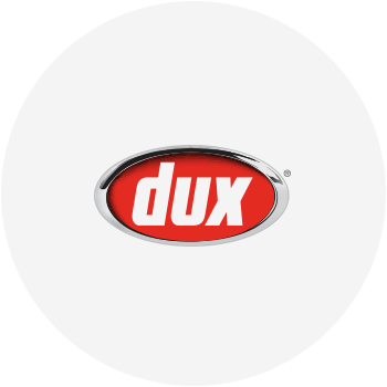 Dux logo for hot water systems servicing Bribie Island
