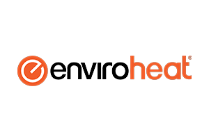 Enviroheat logo for hot water systems, servicing Bribie Island