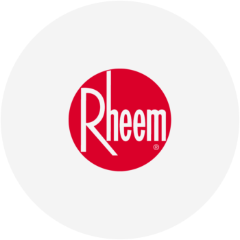 Rheem logo for hot water systems servicing Bribie Island