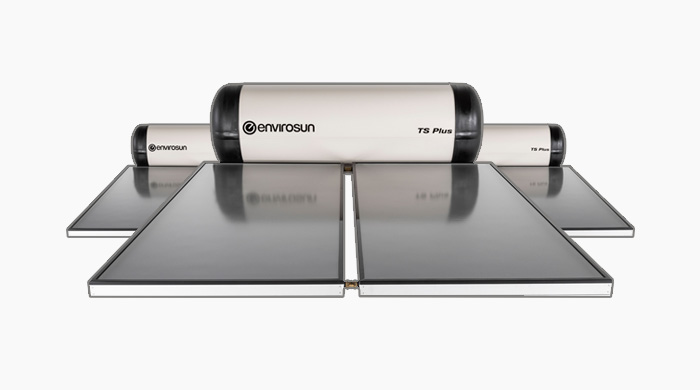 Solar hot water system with roof panels, ideal for Bribie Island homes